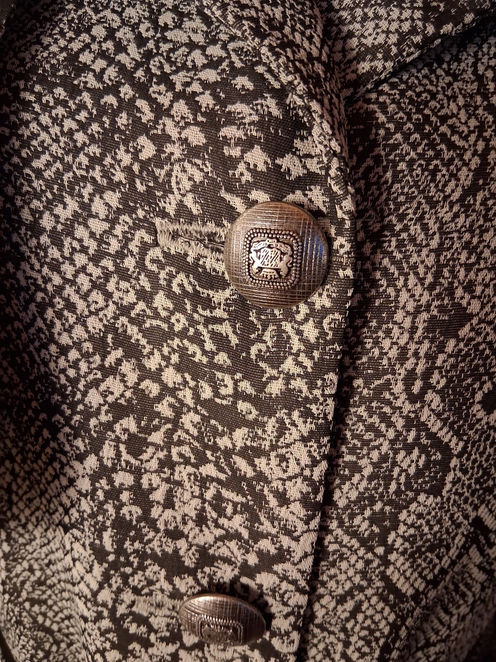 Leslie Fay Vintage Snake Skin Print Dress - Rare Find - Picture 4 of 13